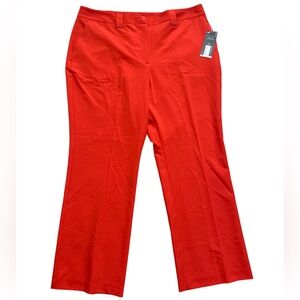 Worthington Womens Petite Straight Leg Pant Red Dress Pants Size 18P